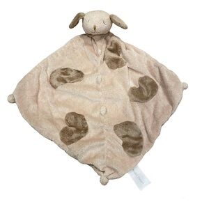Angel Dear Puppy Dog Lovey Brown Baby Plush Security Blanket Soft Cuddle Toy